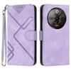 Custodia in pelle effetto pelle per ZTE Nubia Focus Pro Line Pattern (viola chiaro)