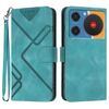 Custodia in pelle effetto pelle per ZTE Nubia Music Line Pattern (blu chiaro)
