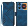 Custodia in pelle effetto pelle per ZTE Nubia Music Line Pattern (blu reale)