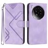 Custodia in pelle effetto pelle per ZTE nubia Z50S Pro Line Pattern (viola chiaro)