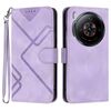 Custodia in pelle effetto pelle per ZTE nubia Z60S Pro Line Pattern (viola chiaro)