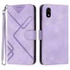Custodia in pelle con motivo a linee per ZTE Kantan Sumaho 4 A402ZT (viola chiaro)