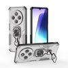 Custodia per telefono ibrida in TPU con supporto in metallo per Redmi 14C 4G (grigio)