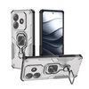 Custodia per telefono ibrida in TPU con supporto in metallo per Redmi Note 14 5G (grigio)