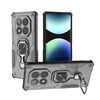 Custodia per telefono ibrida in TPU con supporto in metallo per Redmi Note 14 Pro 5G (nera)