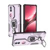 Custodia per telefono cellulare ibrida in TPU con supporto in metallo per vivo V50 (viola)