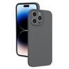Custodia in silicone liquido con foro sottile per iPhone 14 Pro Max (grigio scuro)