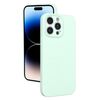 Custodia per telefono in silicone liquido con foro sottile per iPhone 14 Pro Max (verde menta)