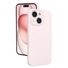 Custodia per telefono in silicone liquido con foro sottile per iPhone 15 (rosa)