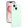 Custodia per telefono in silicone liquido con foro sottile per iPhone 15 (verde menta)