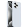 Custodia per iPhone 15 Pro Burom Cloud Sensing in silicone liquido ultrasottile con copertura totale (blu ghiacciaio)