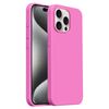 Custodia per iPhone 15 Pro Burom Cloud Sensing in silicone liquido ultrasottile con copertura totale (rosa cipria)