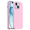 Custodia per iPhone 15 Burom Cloud Sensing in silicone liquido ultrasottile con copertura totale (pesca)
