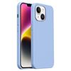 Custodia per iPhone 14 Burom Cloud Sensing in silicone liquido ultrasottile con copertura totale (blu foschia)