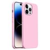 Custodia per iPhone 14 Pro Burom Cloud Sensing in silicone liquido ultrasottile con copertura totale (pesca)