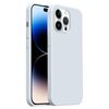 Custodia per iPhone 14 Pro Max Burom Cloud Sensing in silicone liquido ultrasottile con copertura totale (blu ghiacciaio)