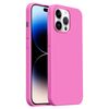 Custodia per iPhone 14 Pro Max Burom Cloud Sensing in silicone liquido ultrasottile con copertura totale (rosa cipria)