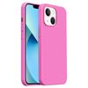 Custodia per iPhone 13 Burom Cloud Sensing in silicone liquido ultrasottile con copertura totale (rosa cipria)