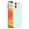 Custodia per iPhone 12 Burom Cloud Sensing in silicone liquido ultrasottile con copertura totale (verde mambo)