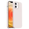 Custodia per iPhone 12 Burom Cloud Sensing in silicone liquido ultrasottile con copertura totale (bianco antico)