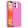 Custodia per iPhone 12 Burom Cloud Sensing in silicone liquido ultrasottile con copertura totale (rosa cipria)