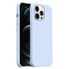 Custodia per telefono Burom Cloud Sensing in silicone liquido ultrasottile a copertura totale per iPhone 12 Pro Max (blu nuvola)