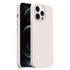 Custodia per telefono Burom Cloud Sensing in silicone liquido ultrasottile a copertura totale per iPhone 12 Pro Max (bianco antico)