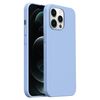 Custodia per iPhone 12 Pro Max Burom Cloud Sensing in silicone liquido ultrasottile con copertura totale (blu foschia)