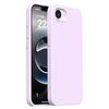 Custodia per iPhone 16e Burom Cloud Sensing in silicone liquido ultrasottile con copertura totale (viola fagiolo)