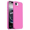 Custodia per iPhone 16e Burom Cloud Sensing in silicone liquido ultrasottile con copertura totale (rosa cipria)
