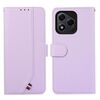 Custodia per telefono in pelle con trama delicata e RFID ABEEL per Honor 400 Lite (viola)