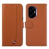 Custodia per telefono in pelle con trama delicata e protezione RFID per Honor 400 ABEEL (marrone)