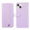 Custodia per telefono in pelle con cuciture RFID ABEEL per iPhone 14 (viola)