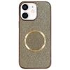 Custodia per telefono MagSafe con rivestimento galvanico in PC glitterato per iPhone 11 (oro)