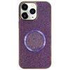 Custodia per iPhone 11 Pro in PC galvanico con glitter e MagSafe (viola)