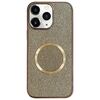 Custodia per iPhone 11 Pro in PC galvanico con glitter e MagSafe (oro)