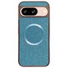 Custodia per telefono MagSafe con rivestimento galvanico in PC glitterato per Google Pixel 8 (blu)