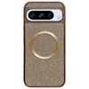 Custodia per telefono MagSafe con rivestimento galvanico in PC glitterato per Google Pixel 8 Pro (oro)