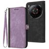 Custodia in pelle con cinturino a doppia piega e fibbia laterale per ZTE nubia Z60S Pro (viola)