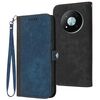 Custodia in pelle con cinturino a doppia piega e fibbia laterale per ZTE Voyage 41 5G (blu reale)