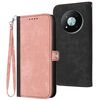 Custodia in pelle con cinturino a doppia piega e fibbia laterale per ZTE Voyage 41 5G (rosa)