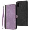 Custodia in pelle con cinturino a doppia piega e fibbia laterale per ZTE Kantan Sumaho 4 A402ZT (viola)