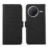 Custodia per telefono ABEEL con motivo Litchi magnetico laterale in pelle con protezione RFID per Xiaomi Poco F7 Pro / F7 Ultra (nera)
