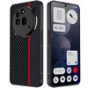 Custodia per telefono For Nothing Phone 3a Pro con stampa ultrasottile in fibra di carbonio (nero e rosso)