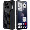 Custodia per telefono For Nothing Phone 3a Pro con stampa in fibra di carbonio ultrasottile (nero e giallo)