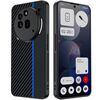 Custodia per telefono For Nothing Phone 3a Pro con stampa in fibra di carbonio ultrasottile (nero e blu)