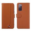 Custodia per telefono in pelle con trama delicata e inserti RFID ABEEL per Samsung Galaxy S20 FE (marrone)