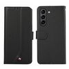 Custodia per telefono in pelle con trama delicata e RFID ABEEL per Samsung Galaxy S21 FE 5G (nera)