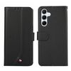 Custodia per telefono in pelle con trama delicata e RFID ABEEL per Samsung Galaxy S23 FE 5G (nera)