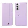 Custodia per telefono in pelle con trama delicata e inserti RFID ABEEL per Samsung Galaxy S23+ 5G (viola)